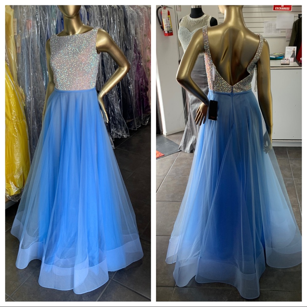 crystal encrusted bateau gown  a line ball gown